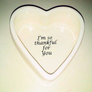 Heart Shaped "I'm So Thankful For You" Jewelry Storage